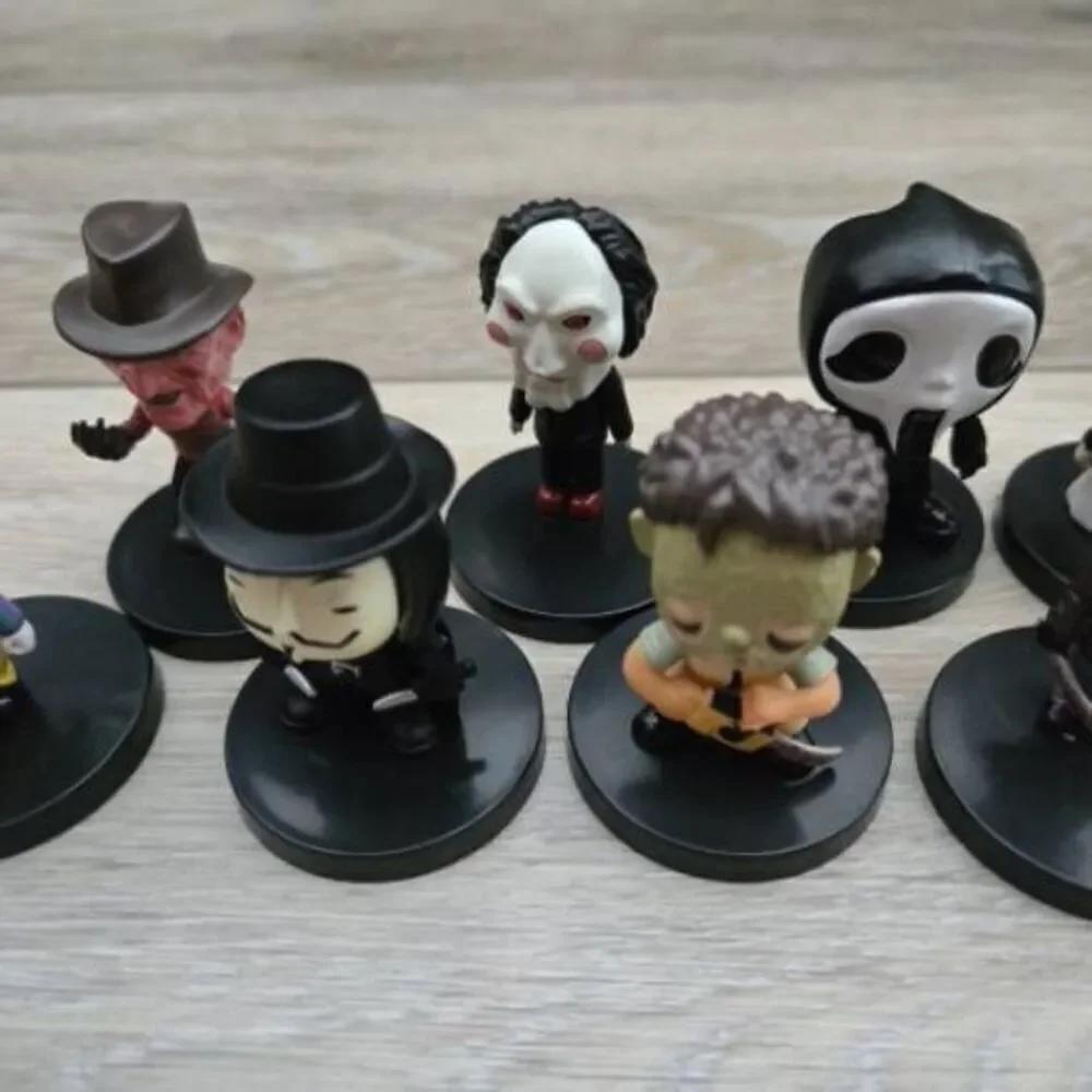 Mini Horror Toy Figure Collection of 8 Jason, Freddy, Pennywise, Tiffany, V&more